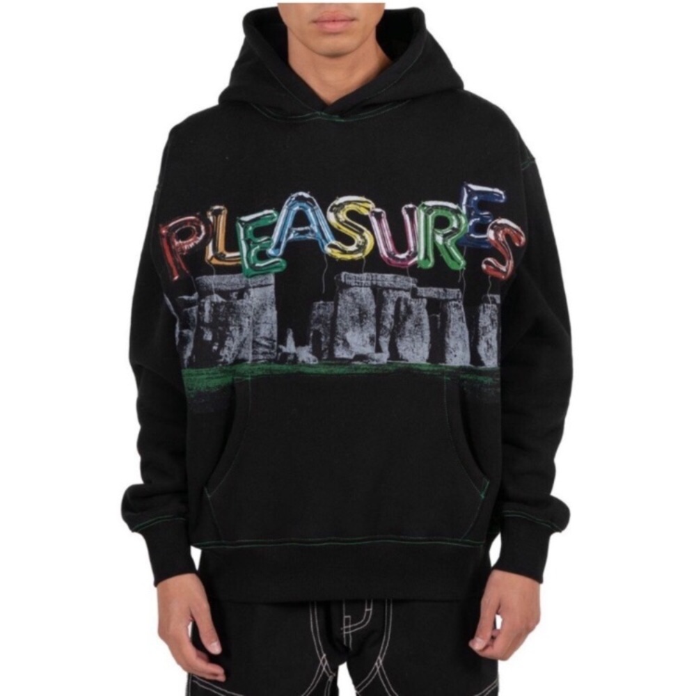 Pleasures Stonehenge Black Graphic Hoodie
